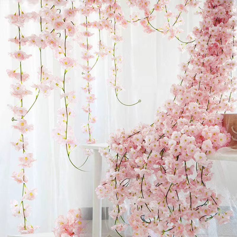 Guirxiété de Fleurs Artificielles Sakura de 180cm