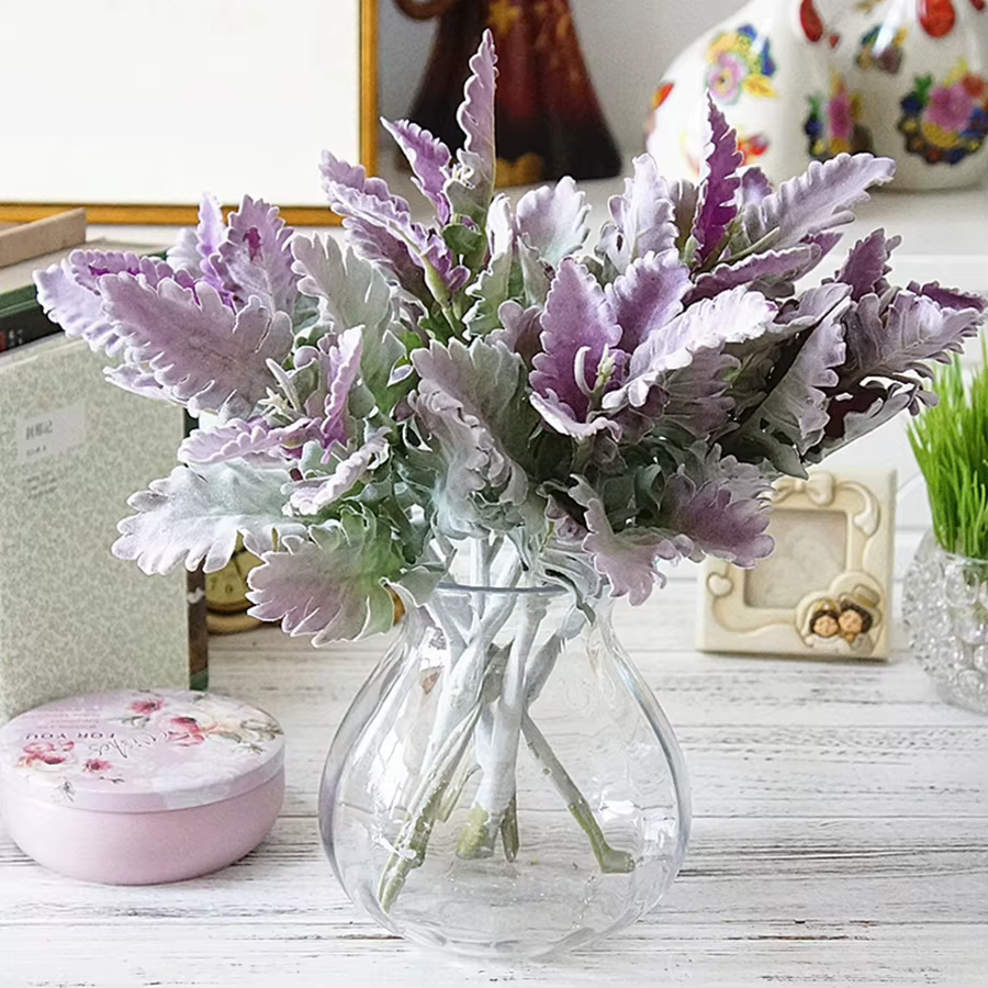 Plantes artificielles en velours