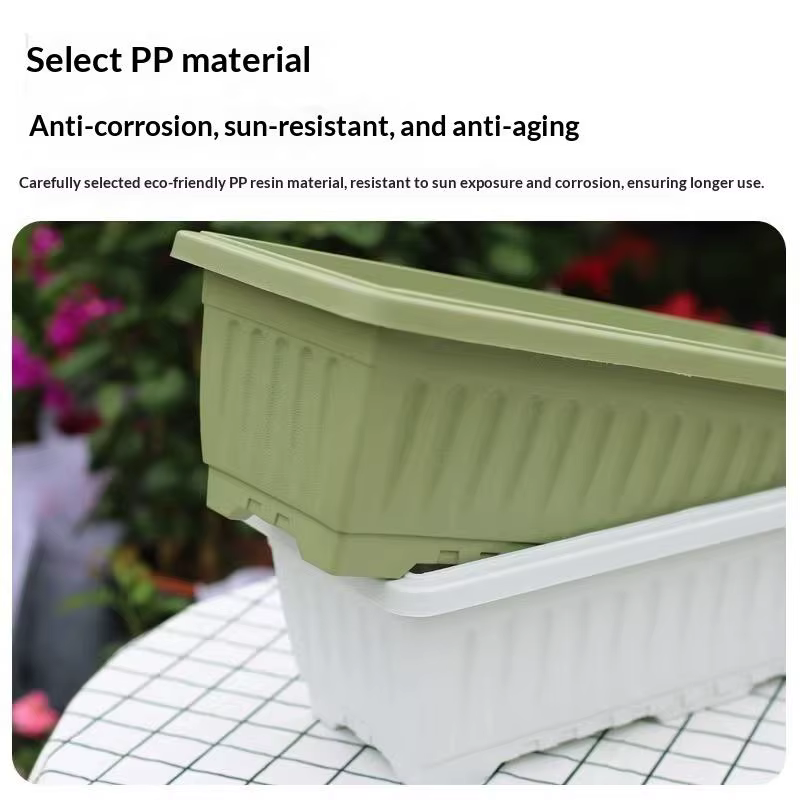 【CPI】 1 pot de fleurs rectangulaire en plastique pour plantes d'intérieur et d'extérieur