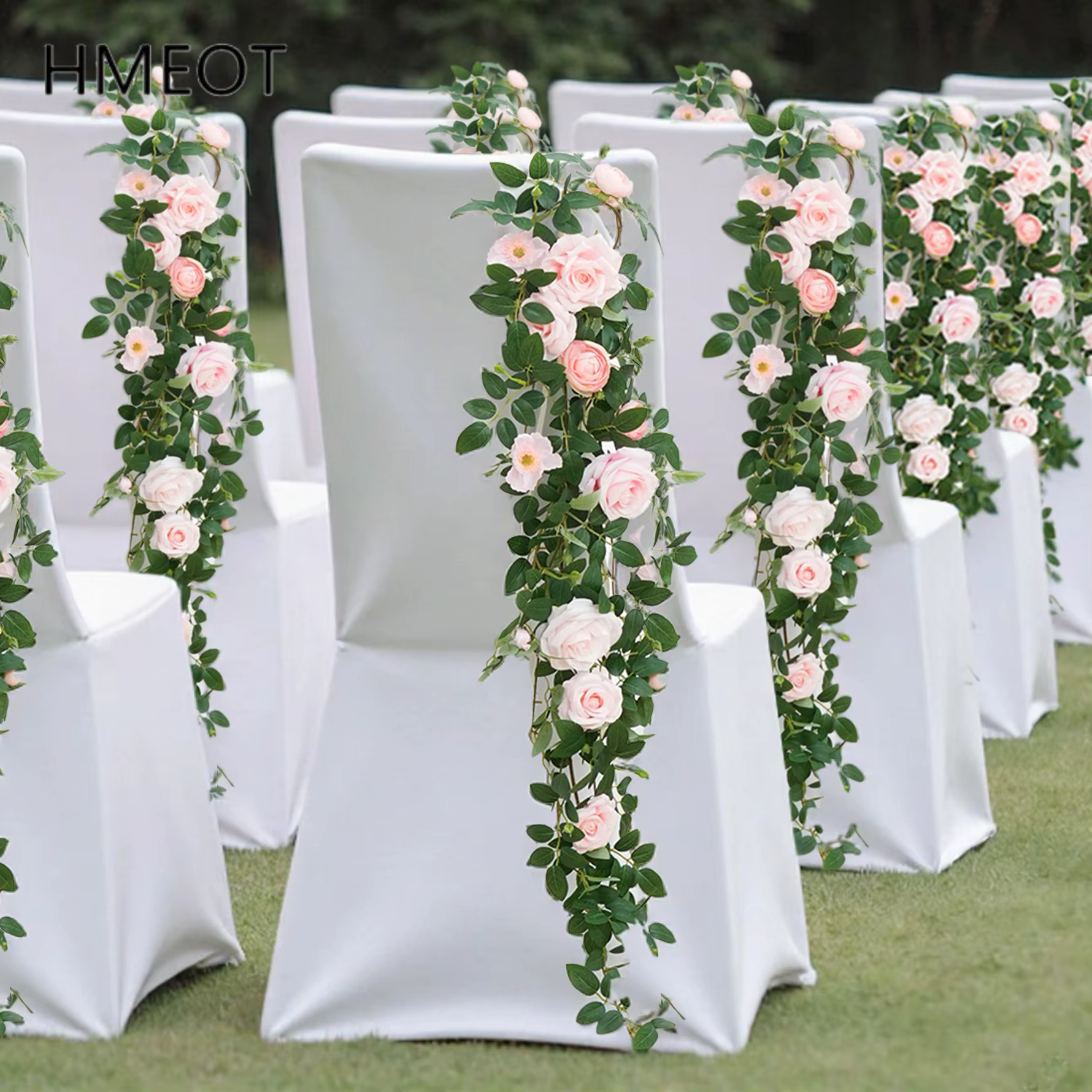 4 pièces allée de mariage Pew fleurs chaise Arrangement décorations