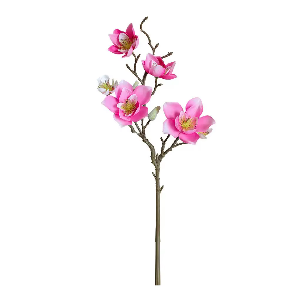 5 têtes fleur artificielle Francica multi-têtes Magnolia INS fausse