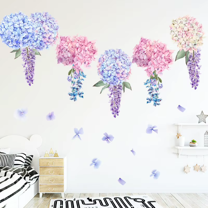 Autocollant Mural fleur de lavande violette