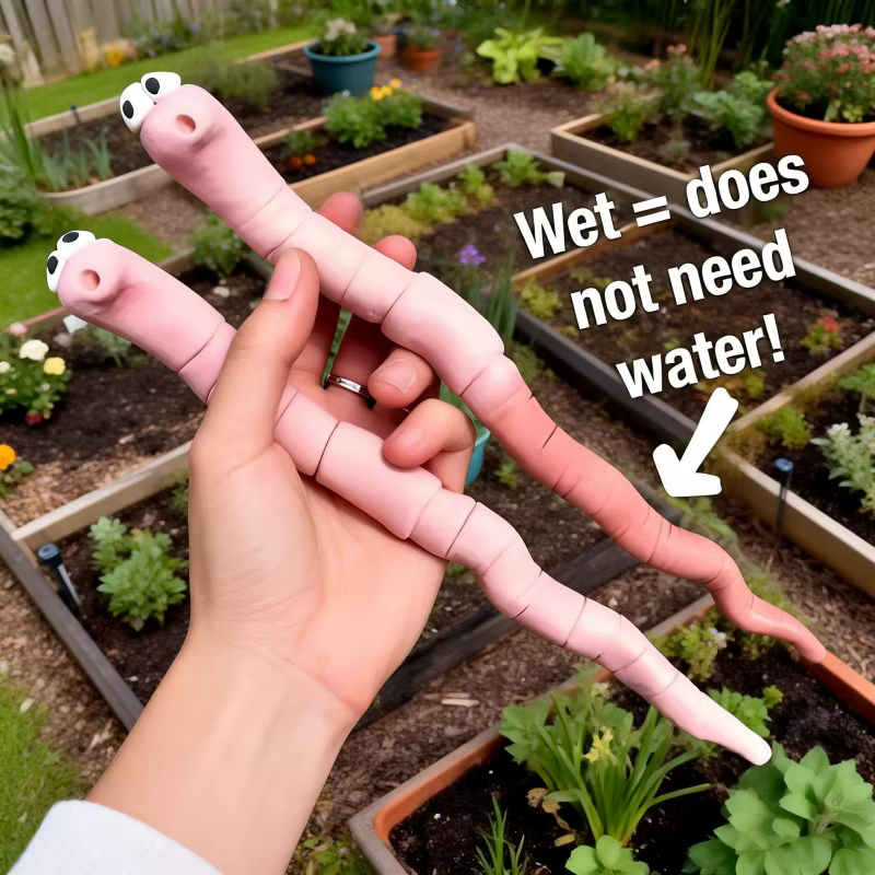 Jardinière amusante en forme de vers de terre