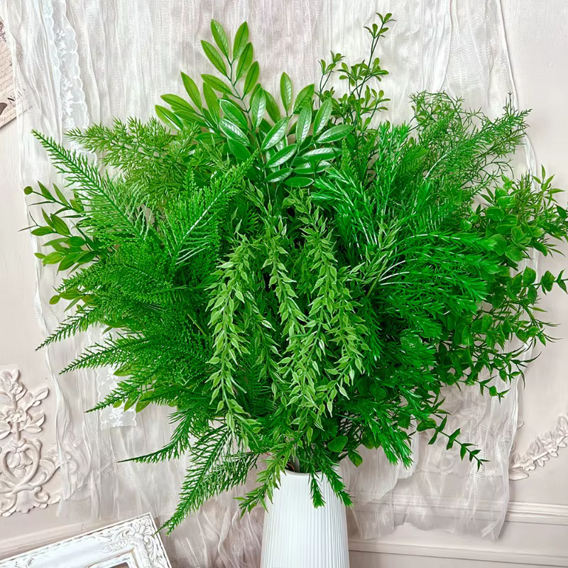 Décoration de mariage, plantes vertes artificielles