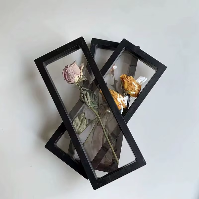 Présentoir de cadre photo de fleurs séchées