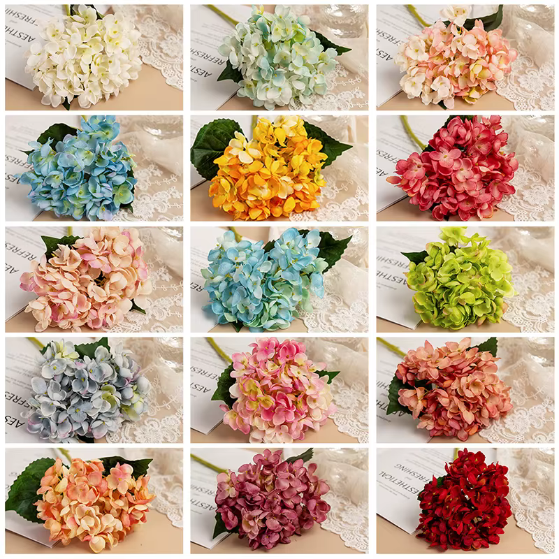 Branche d'hortensia artificielle