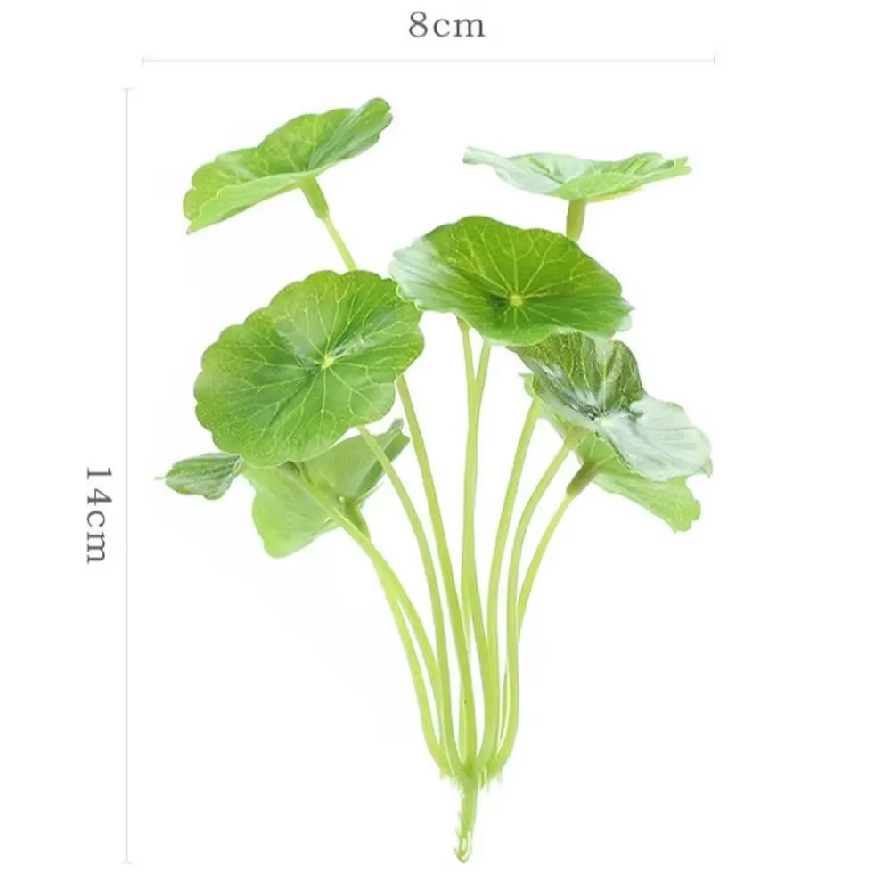 Plante verte 9 têtes, feuille de Lotus artificielle en plastique