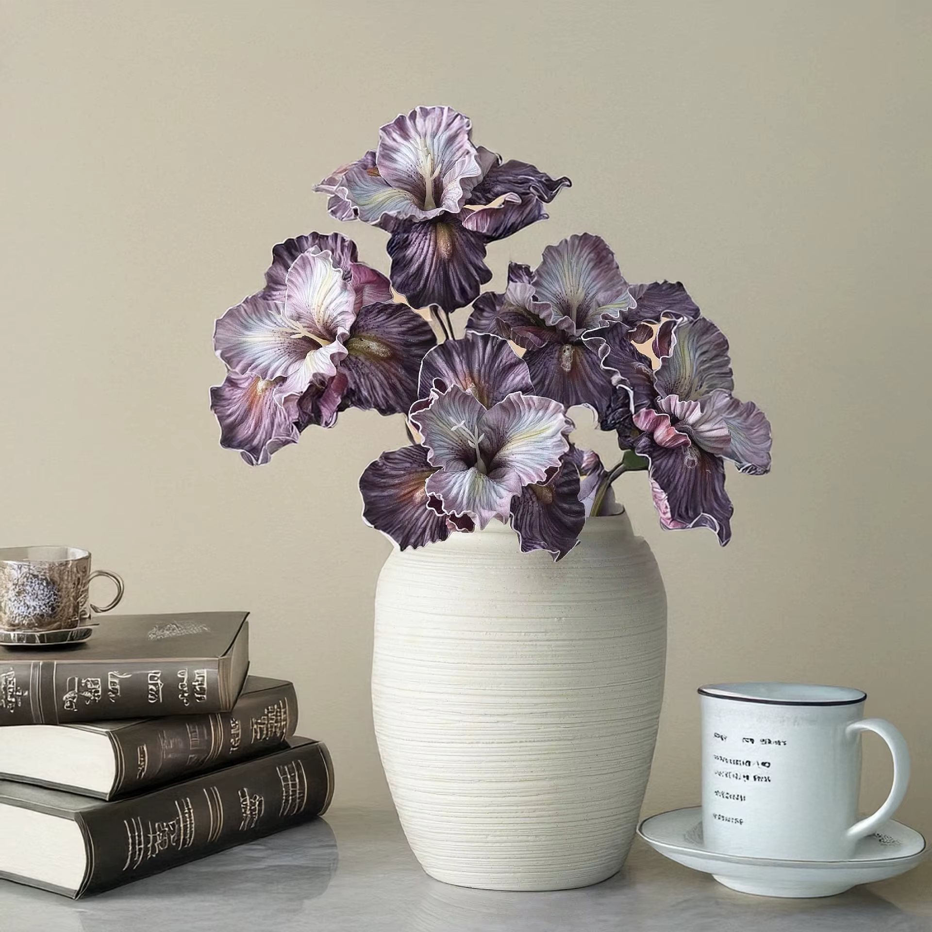 Fleurs artificielles d'iris 18 pouces
