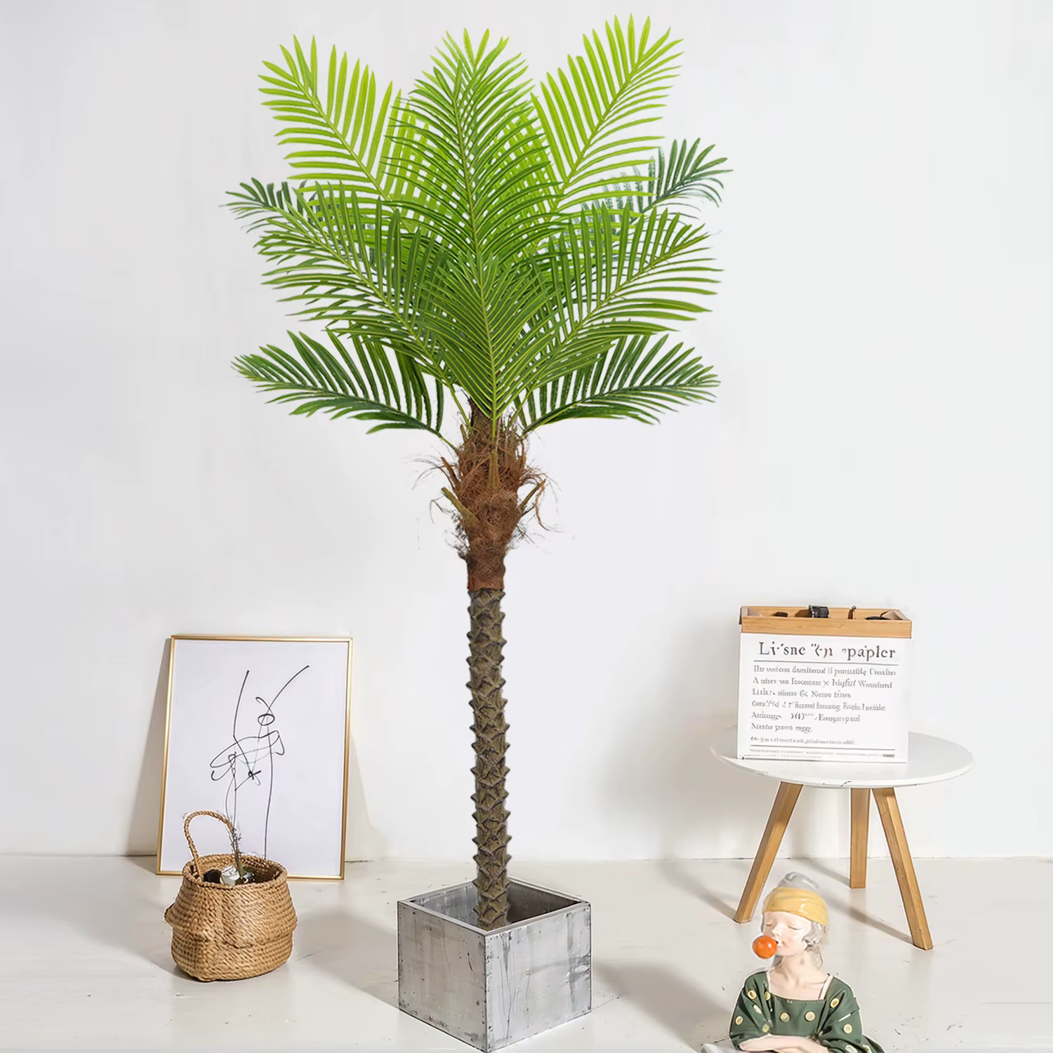 Grand palmier artificiel vert décoré de 140 cm à 240 cm pour la décoration de sols de maisons