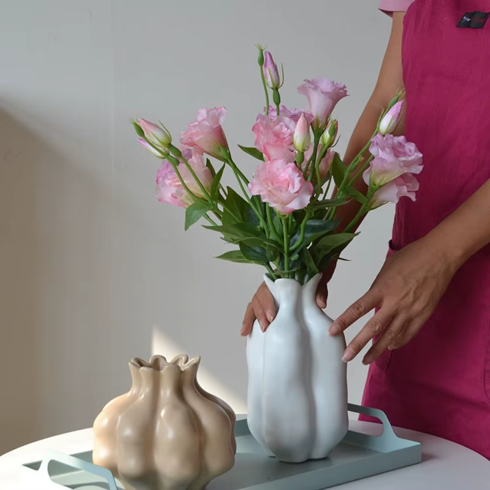Fleurs artificielles Lisianthus au toucher réel