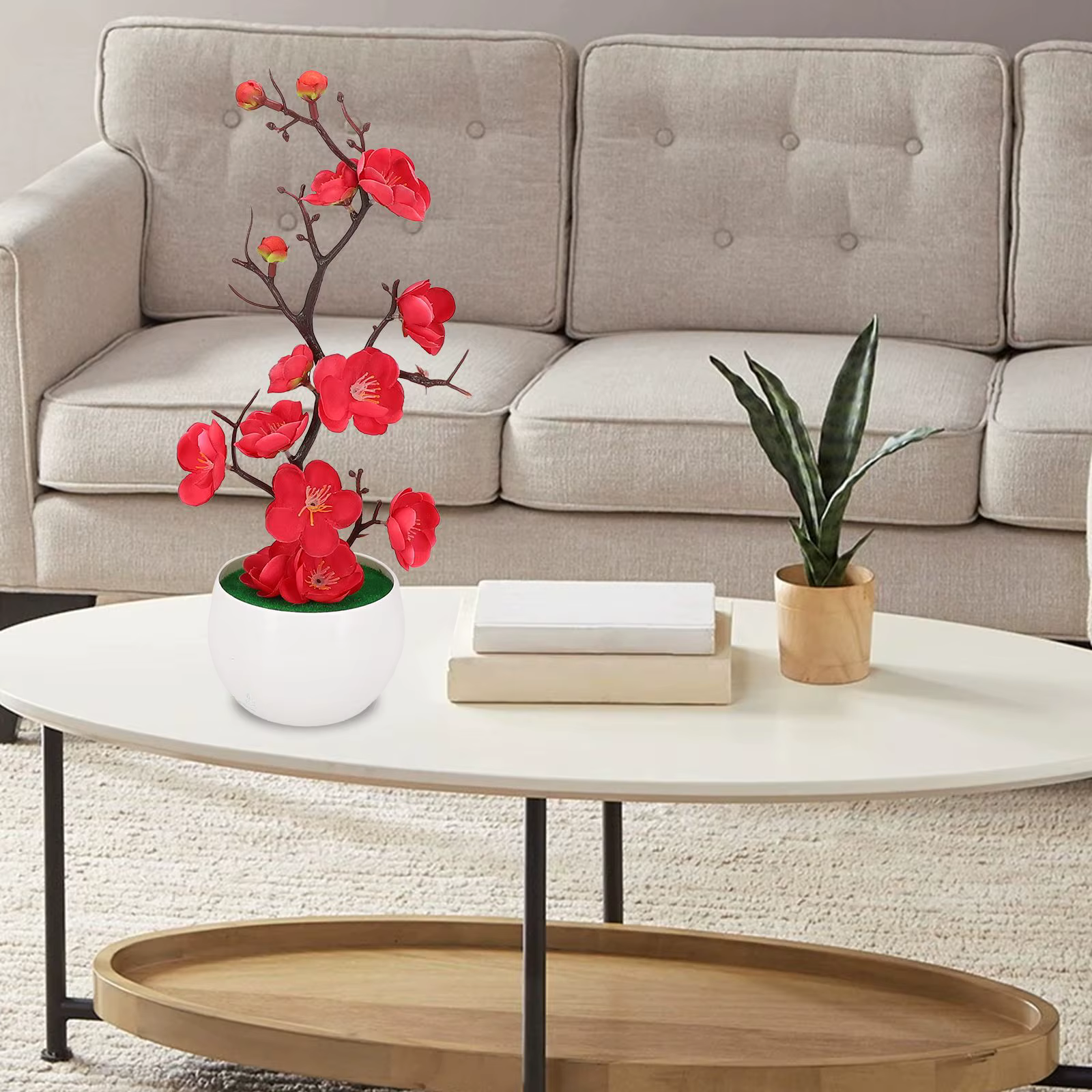 Plante en pot de fleur de prunier à usage intérieur et extérieur