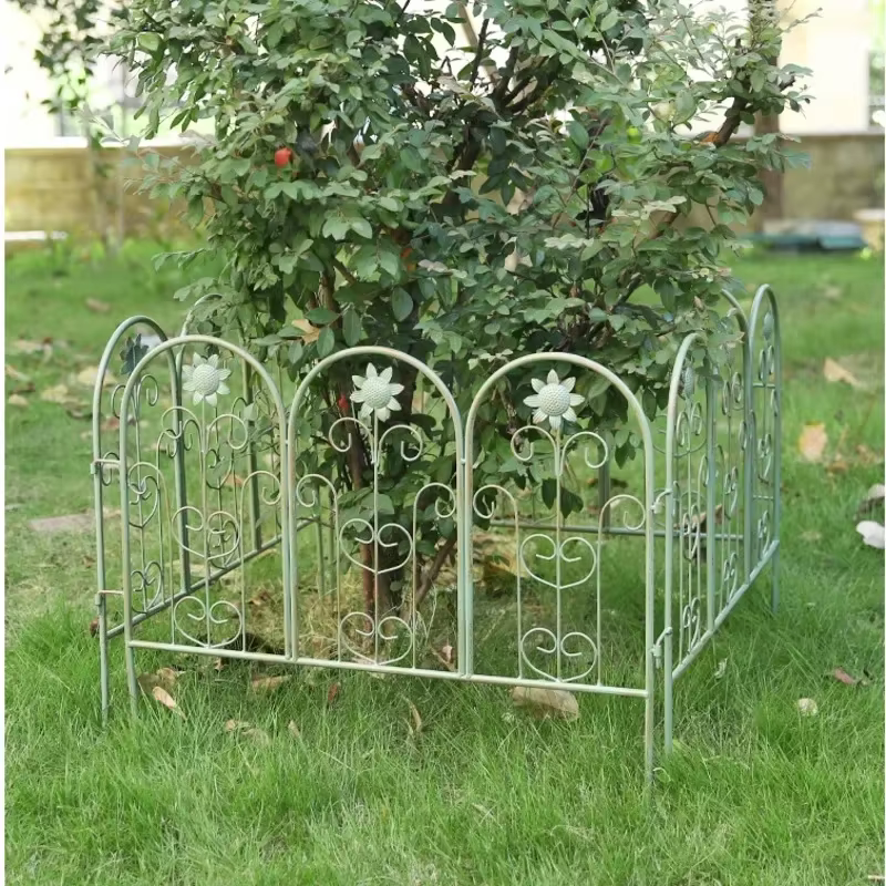 Clôture en fer de style européen Barrière pour plantes d'extérieur