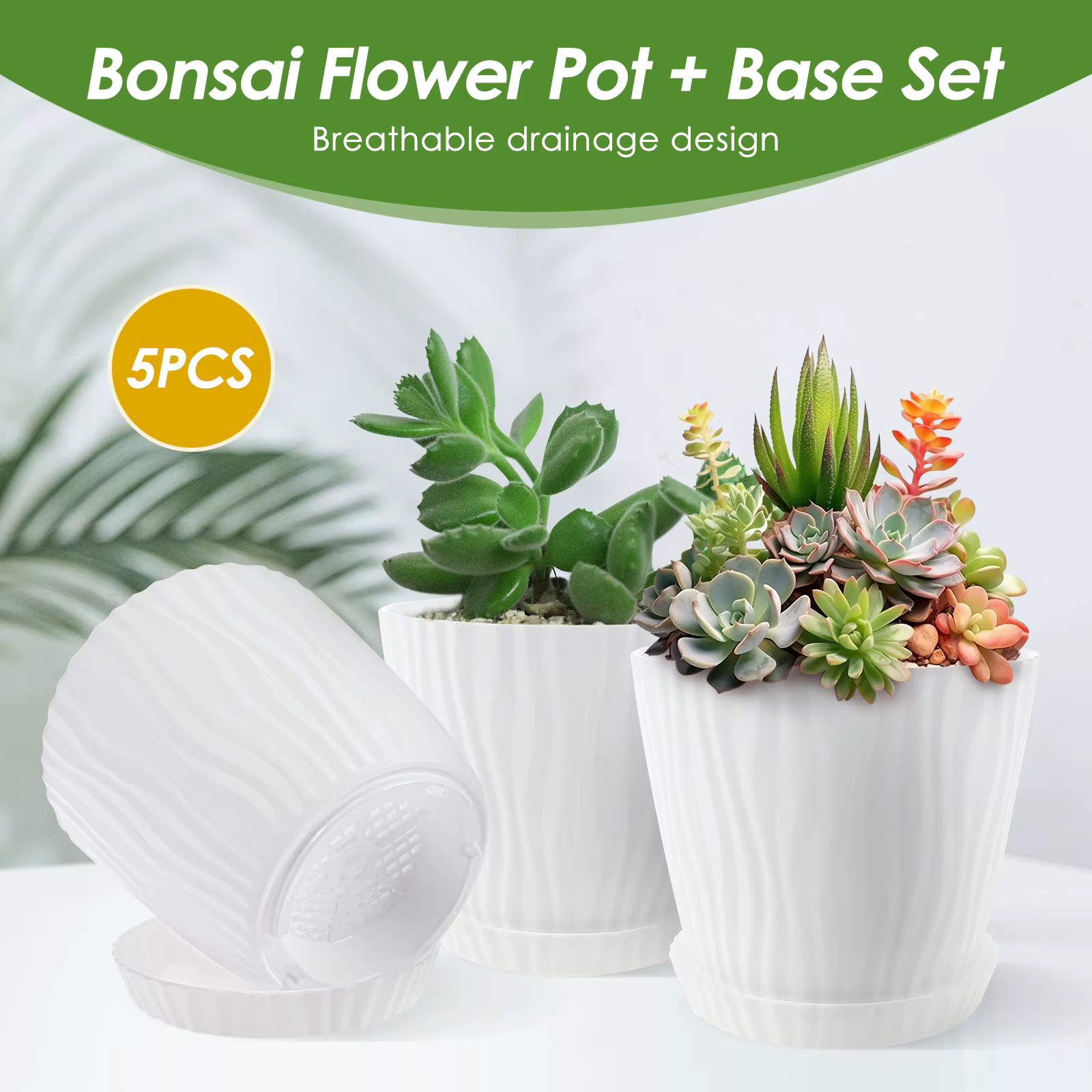 Ensemble de pots de fleurs polyvalents épais