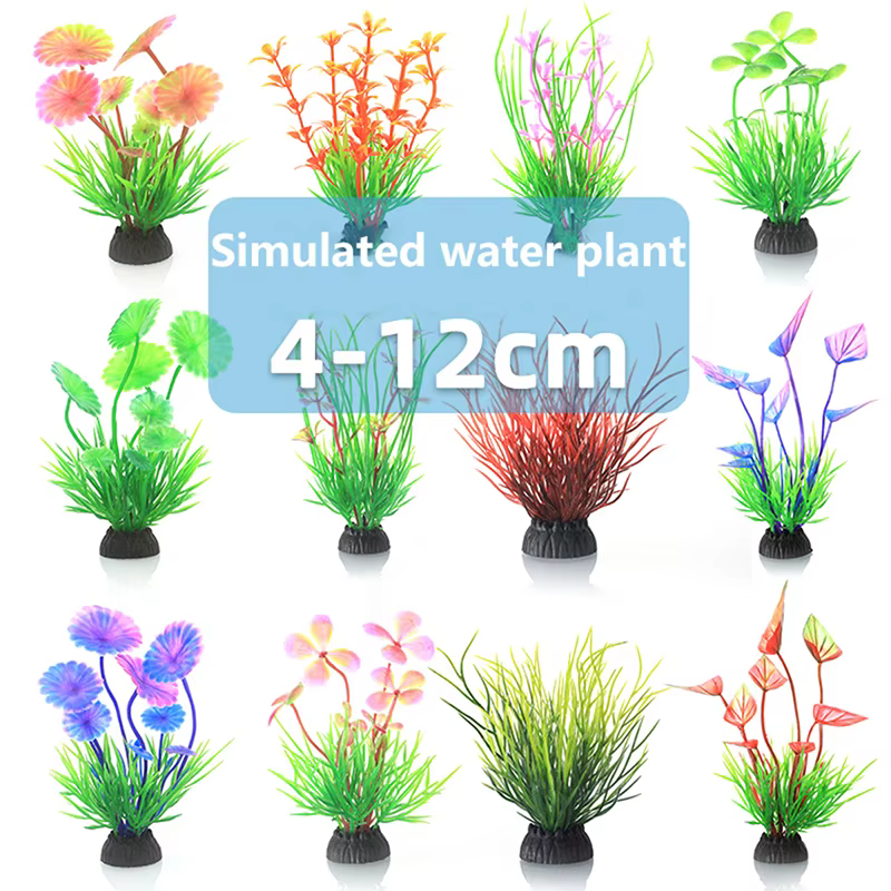 Plantes artificielles de simulation pour décor d'aquarium