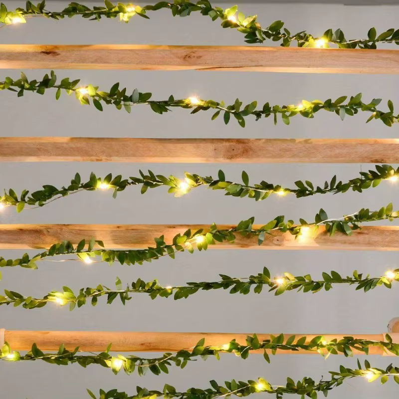 Guirlande lumineuse LED 2M en feuilles d'eucalyptus