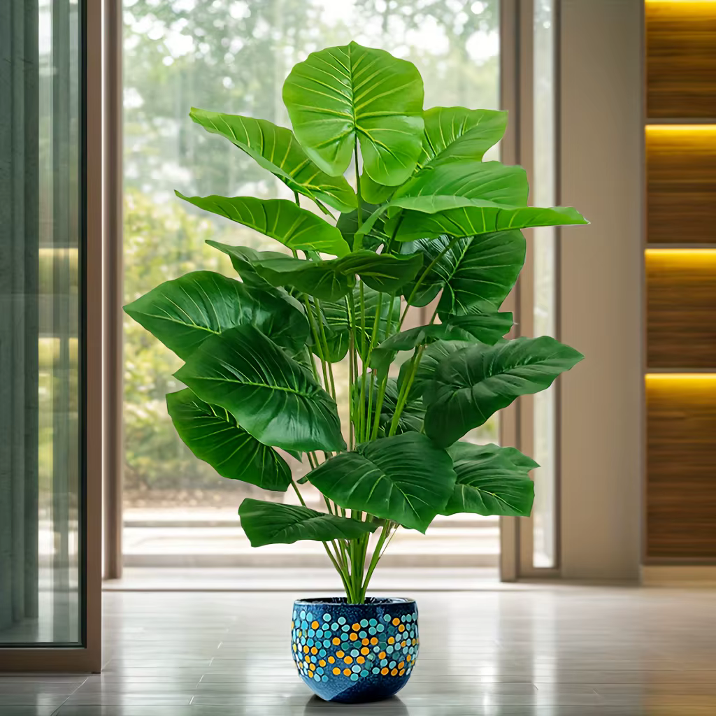 Palmier artificiel réaliste de 100cm avec 18 feuilles