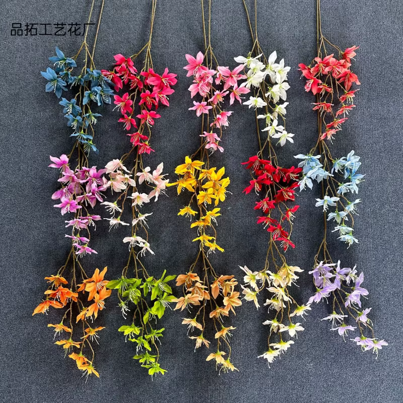 10pcs Fleur de Magnolia Artificielle Avec Tige Longue 13 Têtes Yulan Blossom Arbre Branche