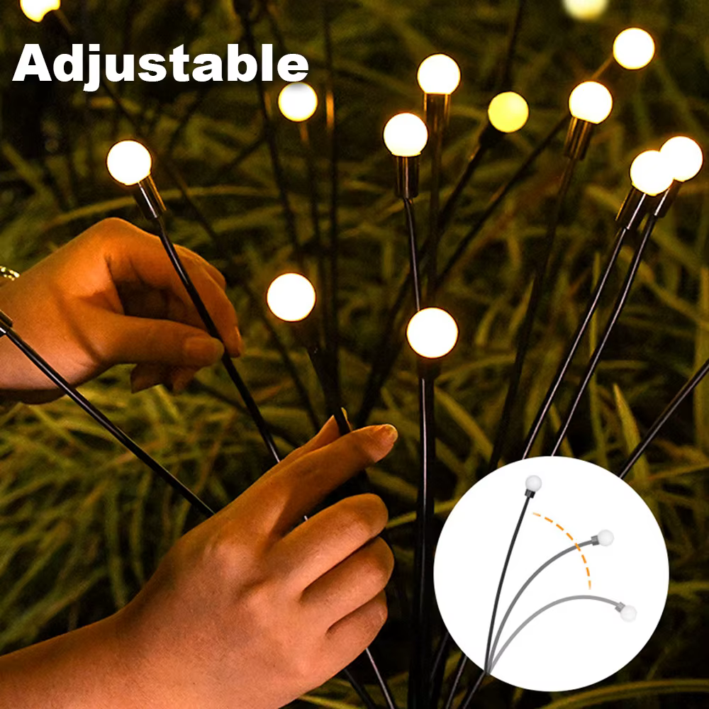 6/8/10 LED lampes de jardin à énergie solaire luciole lumières extérieures étanches vibrantes oscillantes pour la décoration de voie de Patio
