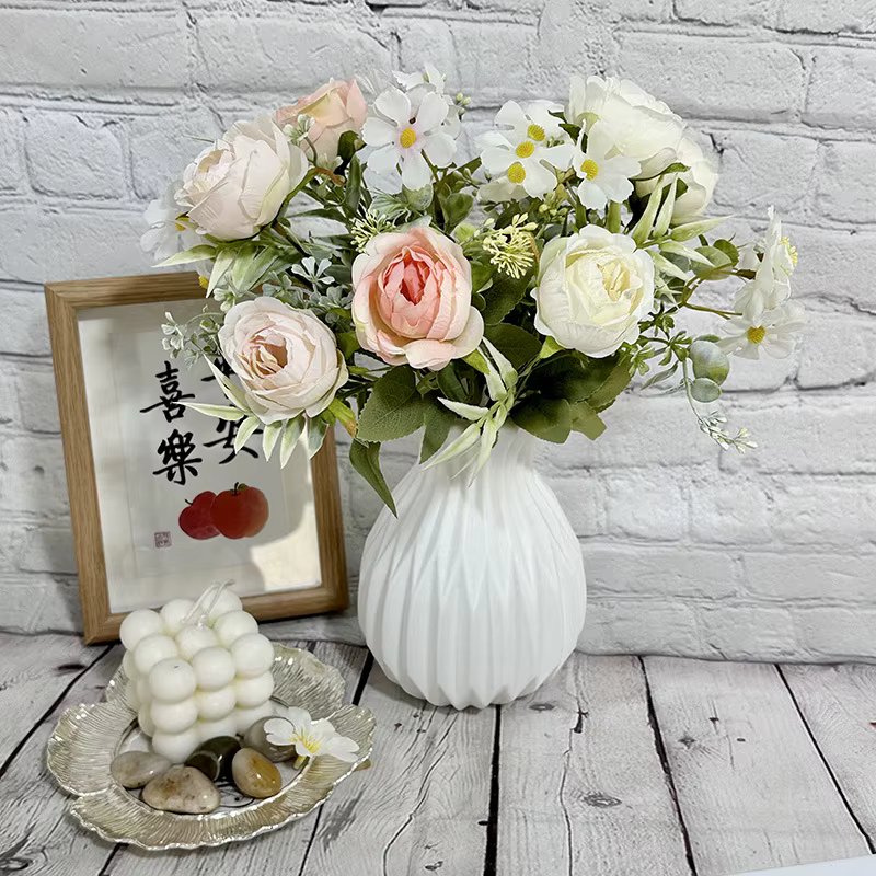 Bouquet de pivoines artificielles 12 pouces