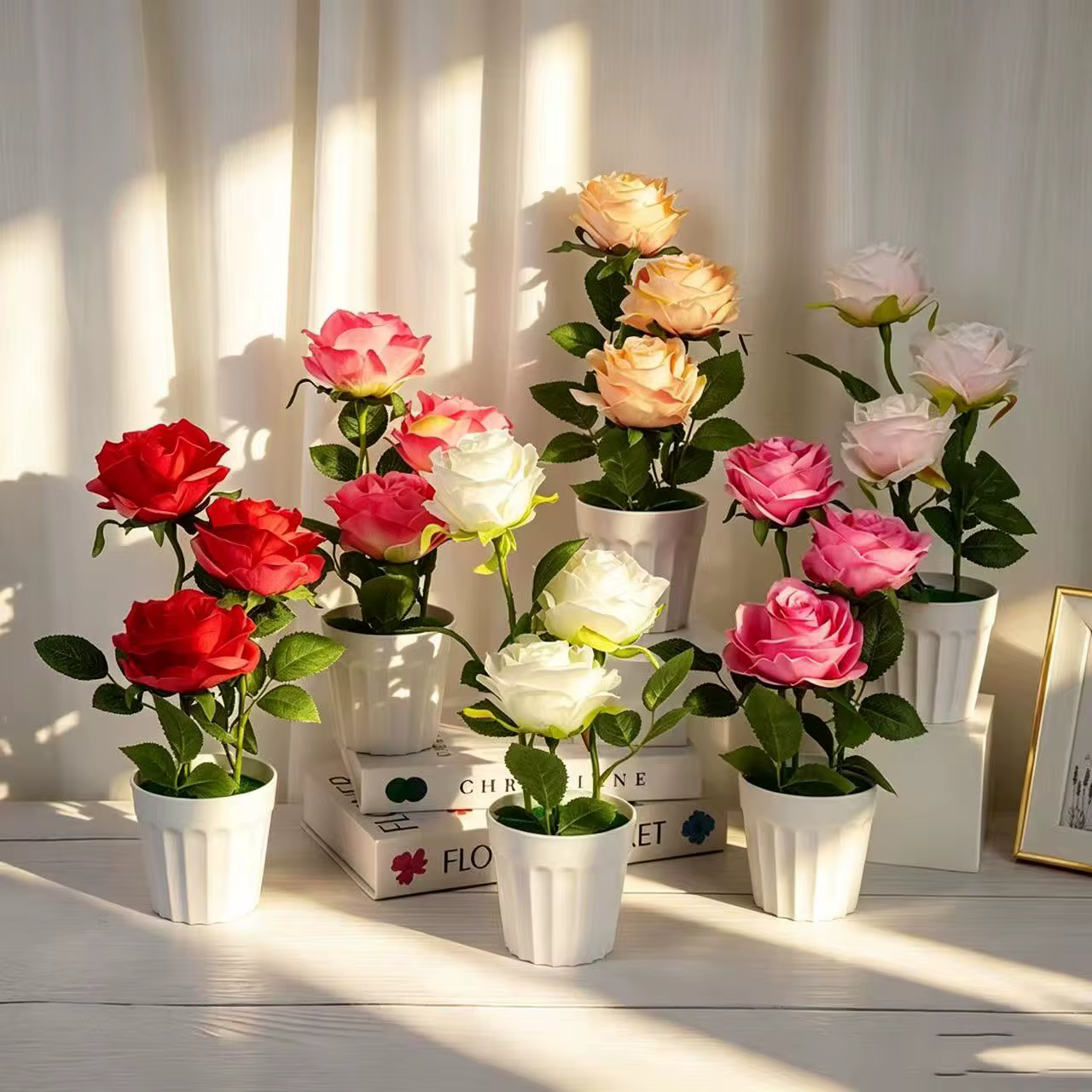 Plantes artificielles en pot