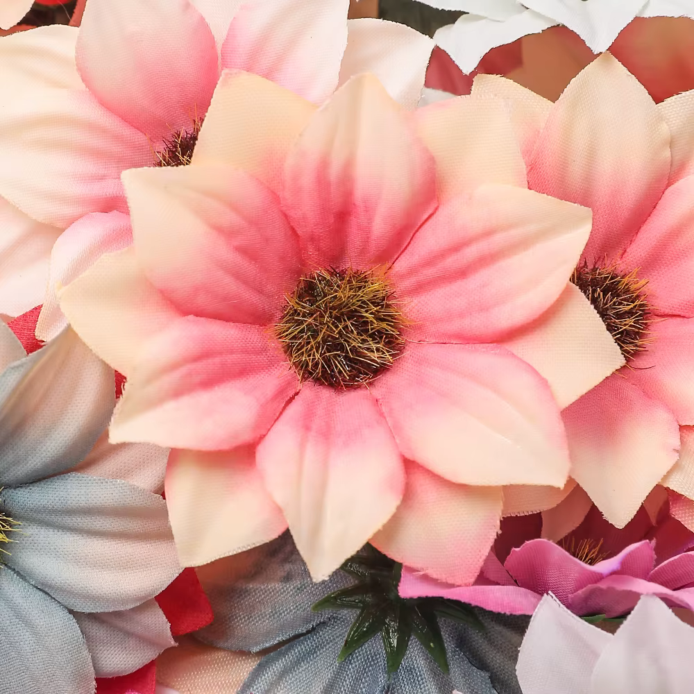 Pas cher 30 pièces Gerbera fleur artificielle décor de fête à la maison accessoires de décoration de mariage couronne bricolage artisanat de noël fausses fleurs