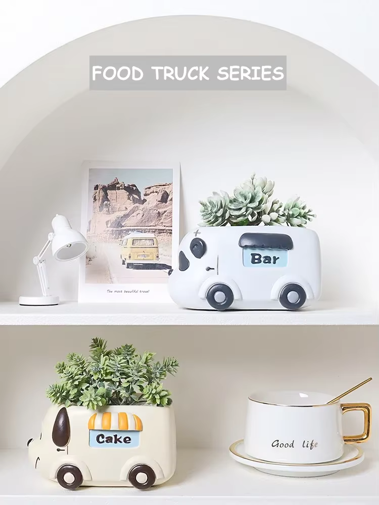 Pot de plantes succulentes en résine