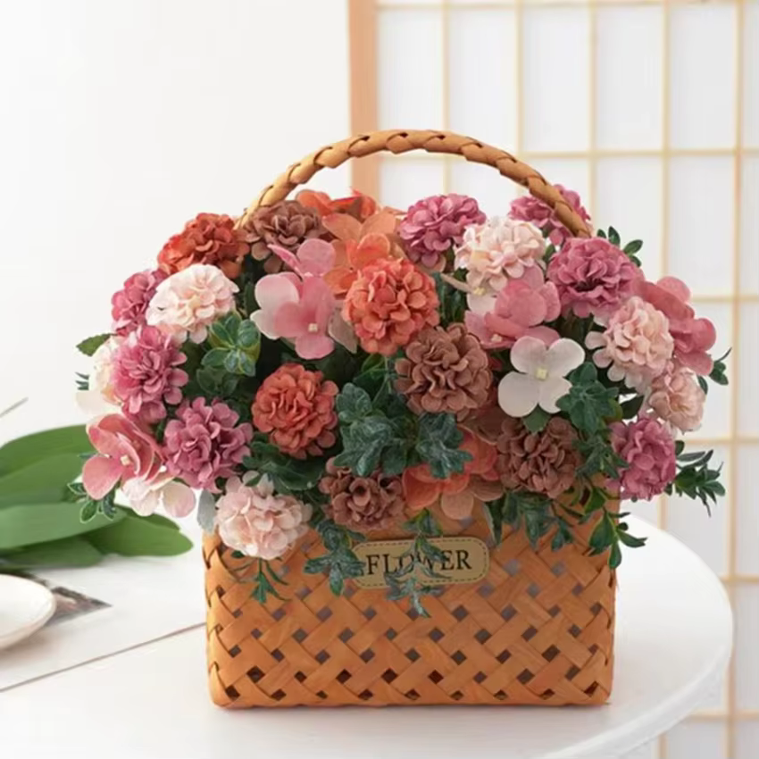Fleurs artificielles Hortensia Bouquet De Mariée Accessoires Liquidation Festival Guirlande Clipping Vase Pour La Maison Décoration De Mariage