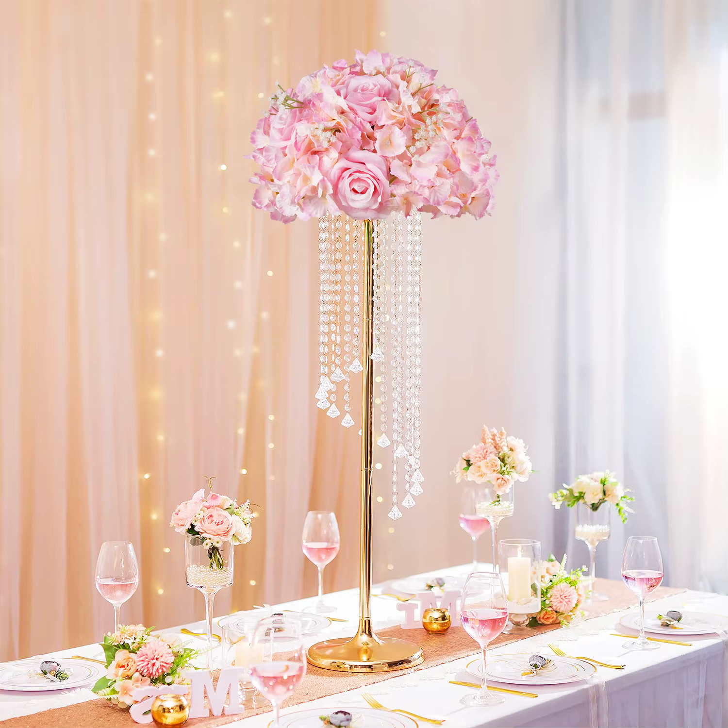 Uflower 30 cm boule de fleur de rose artificielle centre de table de mariage-décor à la maison d'événement de fête florale