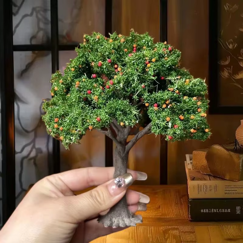 Arbres-fruits miniatures détaillés DIY pour aménagement de modèles