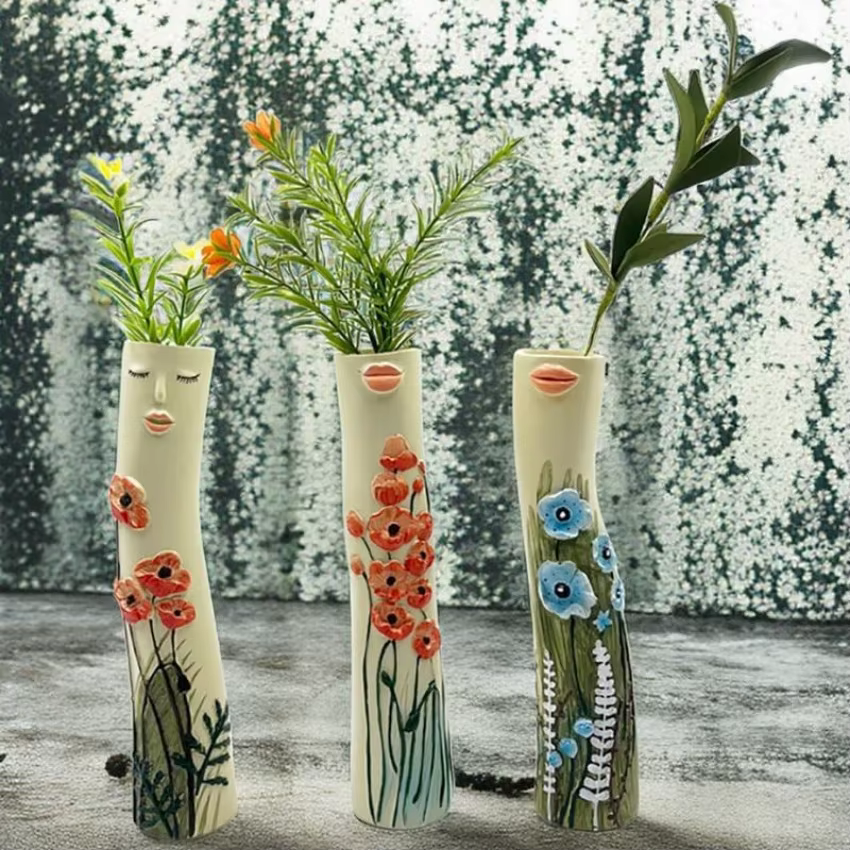 1 pièces beau élégant dames corps Vase fleur sèche Bouquet Vases femmes