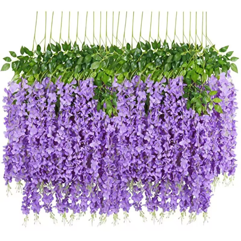 Fleurs artificielles de glycine