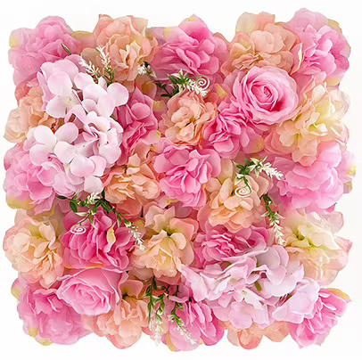 Mur de fleurs artificielles pour décoration de mariage