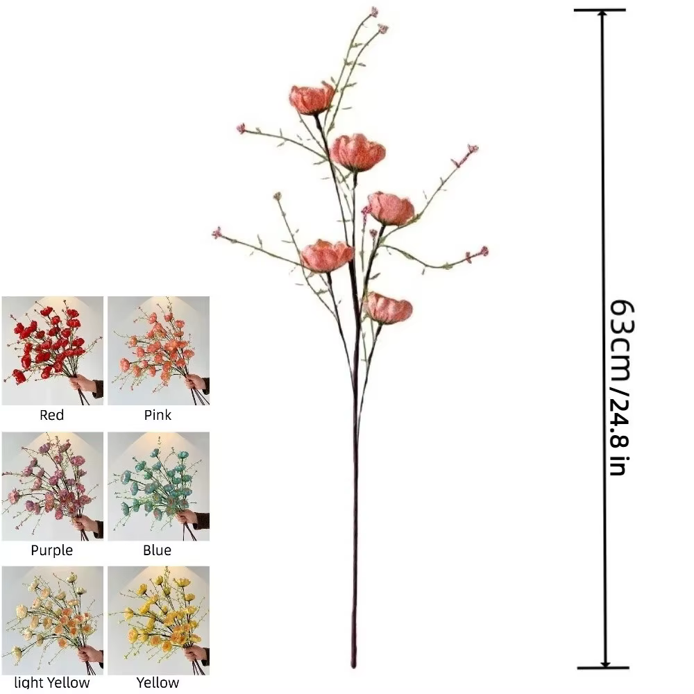 Fleur artificielle réaliste en forme de papillon