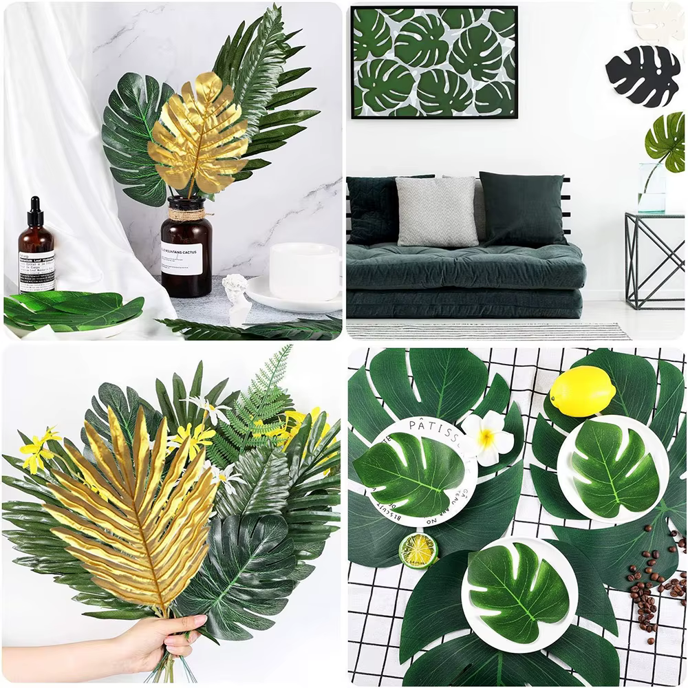 Feuilles de palmier tropicales artificielles