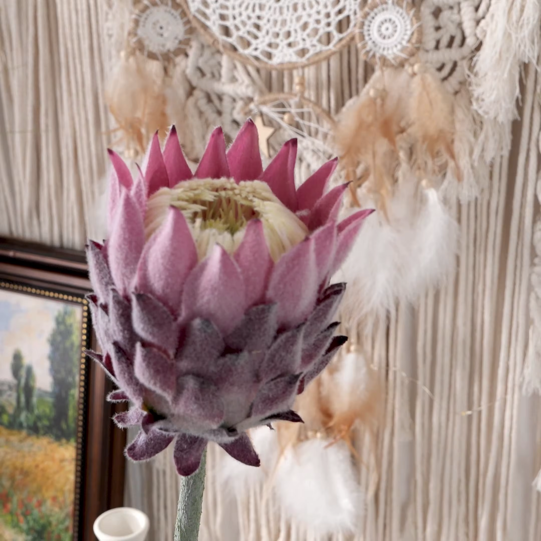 1 pièces 63cm artificiel haut de gamme unique nordique flocage artichaut fleur décoration de la maison accessoires de photographie de mariage