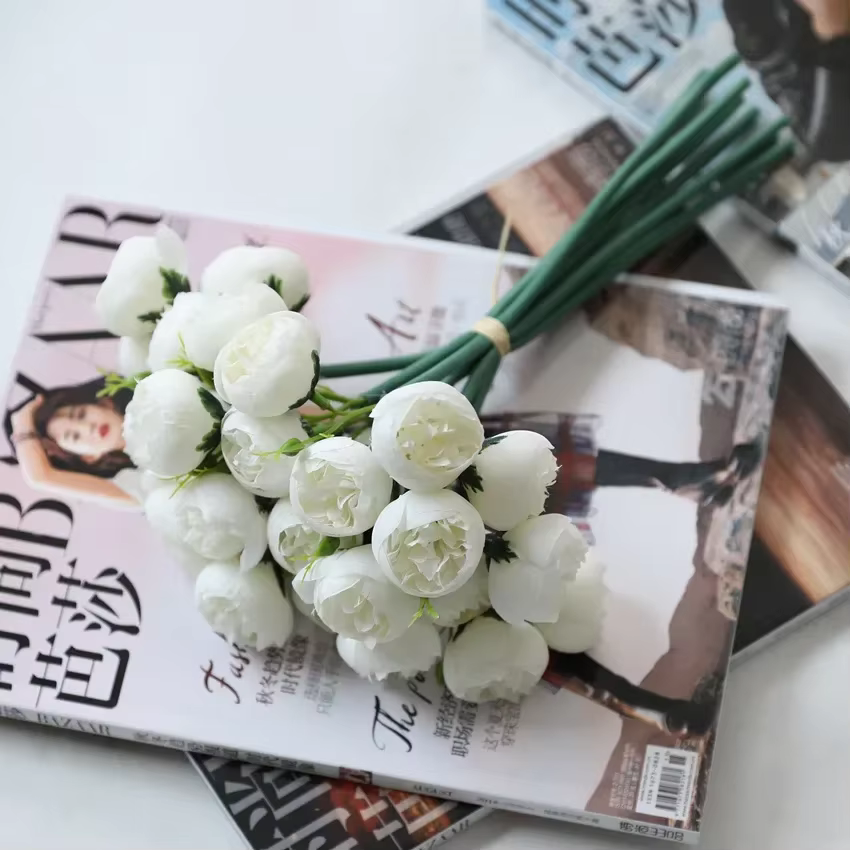 Bouquet de thé Rose artificielle nordique