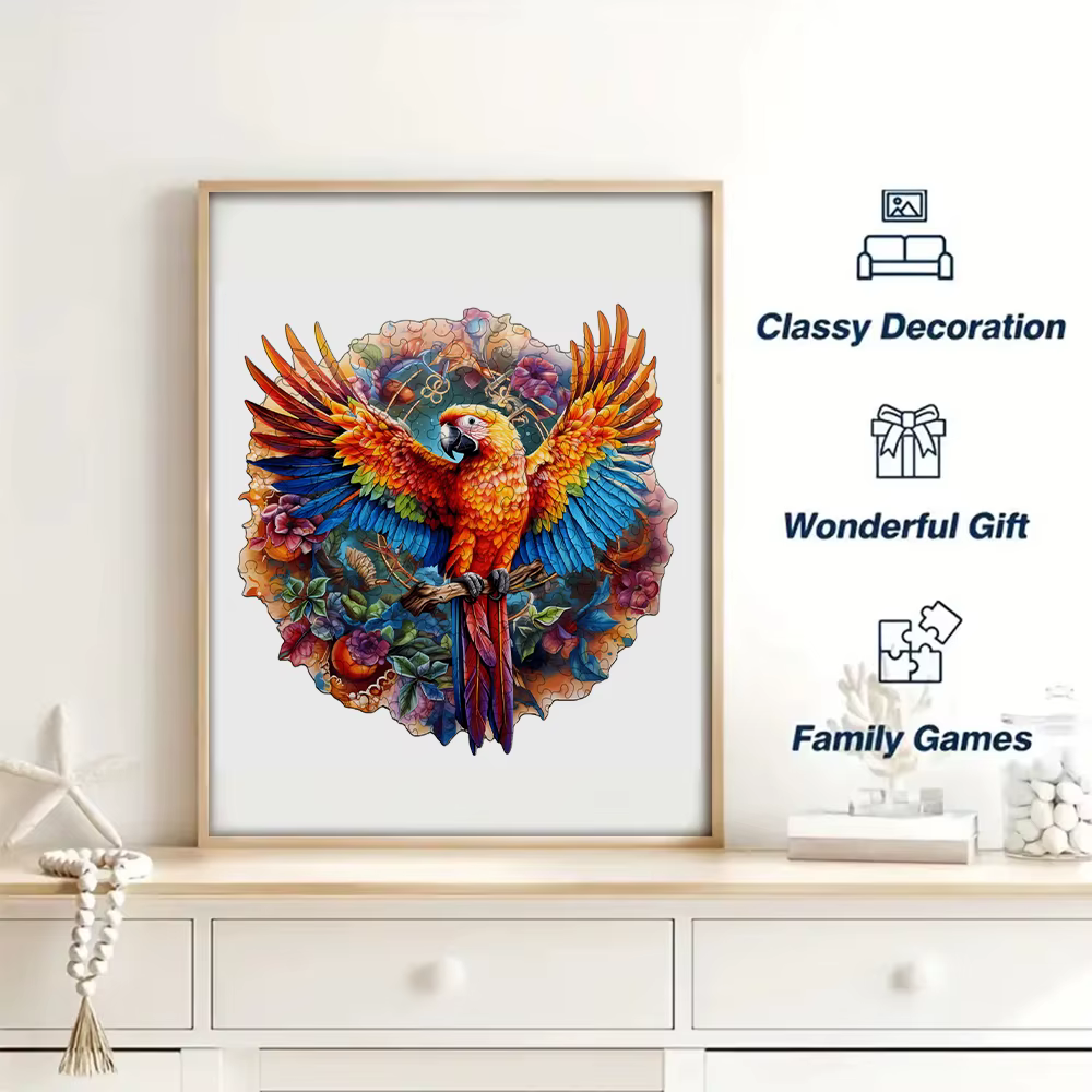 Magnifique puzzle en bois colibri – Décoration parfaite pour la maison et cadeau de vacances