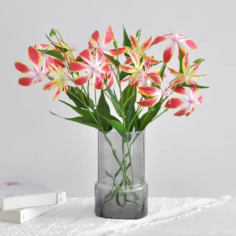 Fleur Artificielle de Lys Flamme de 77cm