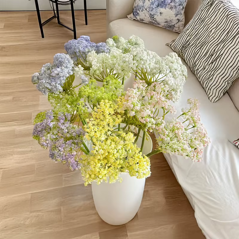 Fleurs artificielles en dentelle à tige longue en mousse de 91CM