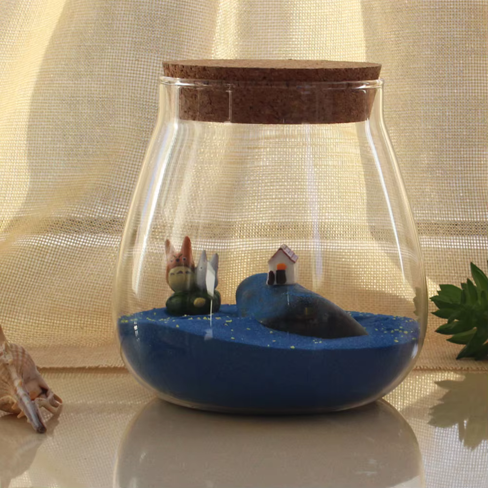 Bocaux de Terrarium en Verre avec Bouchon de Liège