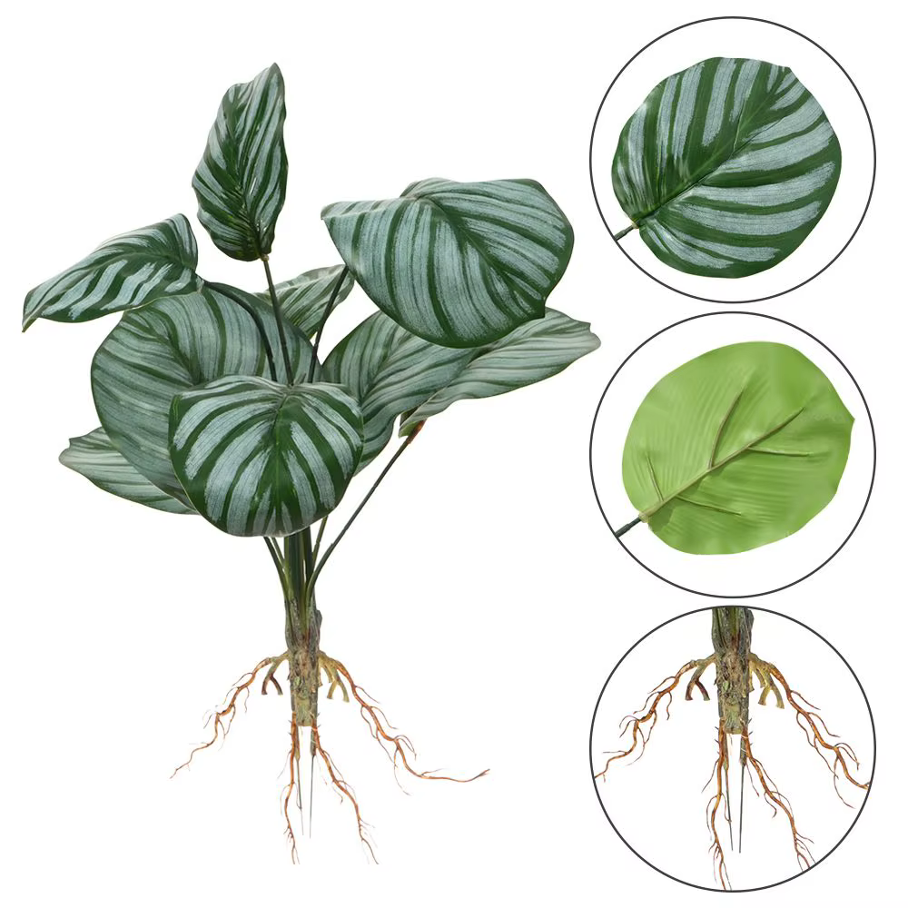 Verdure de simulation de plantes hydroponiques artificielles avec plante racine