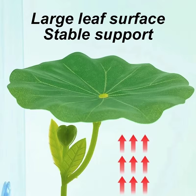Plante d'aquarium en soie avec feuille en forme de hamac Décoration fonctionnelle pour aquarium de betta