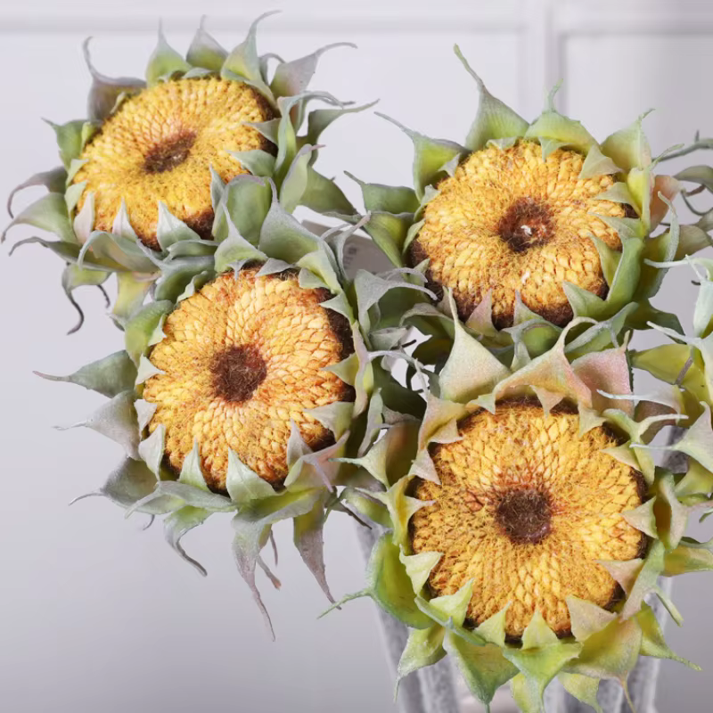 Fleur artificielle de tournesol avec tiges