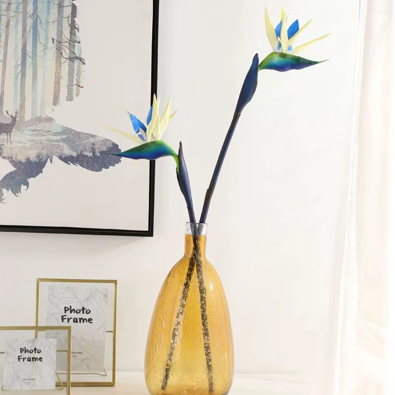 80cm nouvelle fleur artificielle haut de gamme unique branche paradis oiseau pour noël maison accessoires de fête de mariage faux décor de fleurs