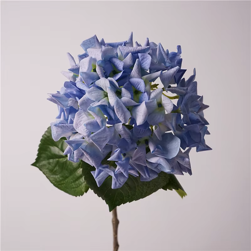 Touchez les fausses fleurs d'hortensia hydratantes