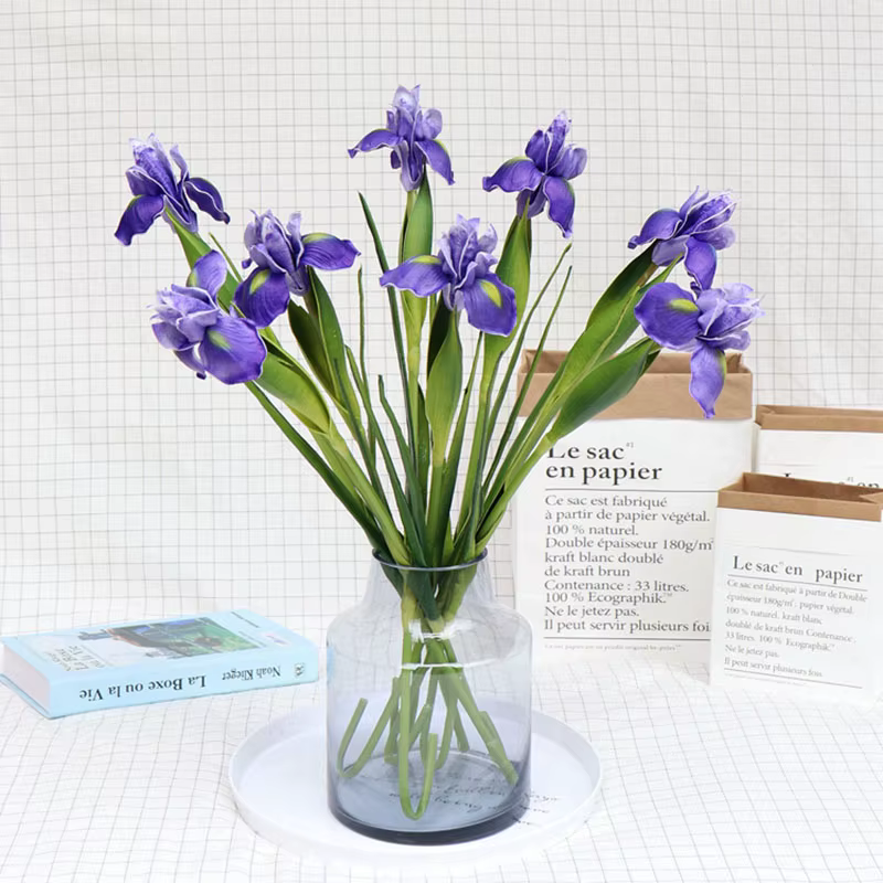 Fausses fleurs d'iris irlandais Real Touch