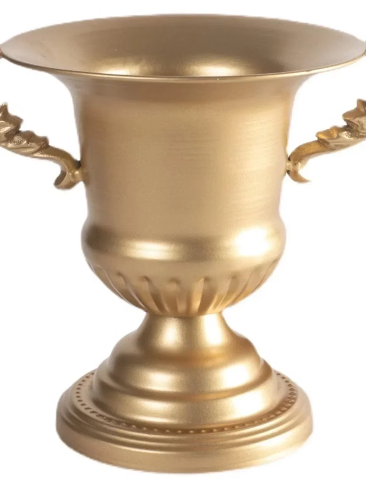 Vase décoratif en fer doré