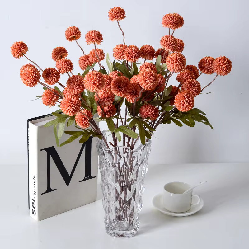 5 têtes de fleurs artificielles pissenlit