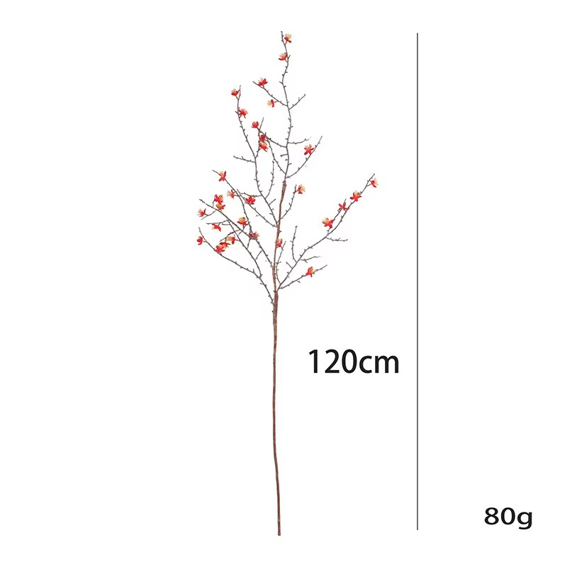 4 pièces de branches de pruniers d'hiver artificielles de 120 cm