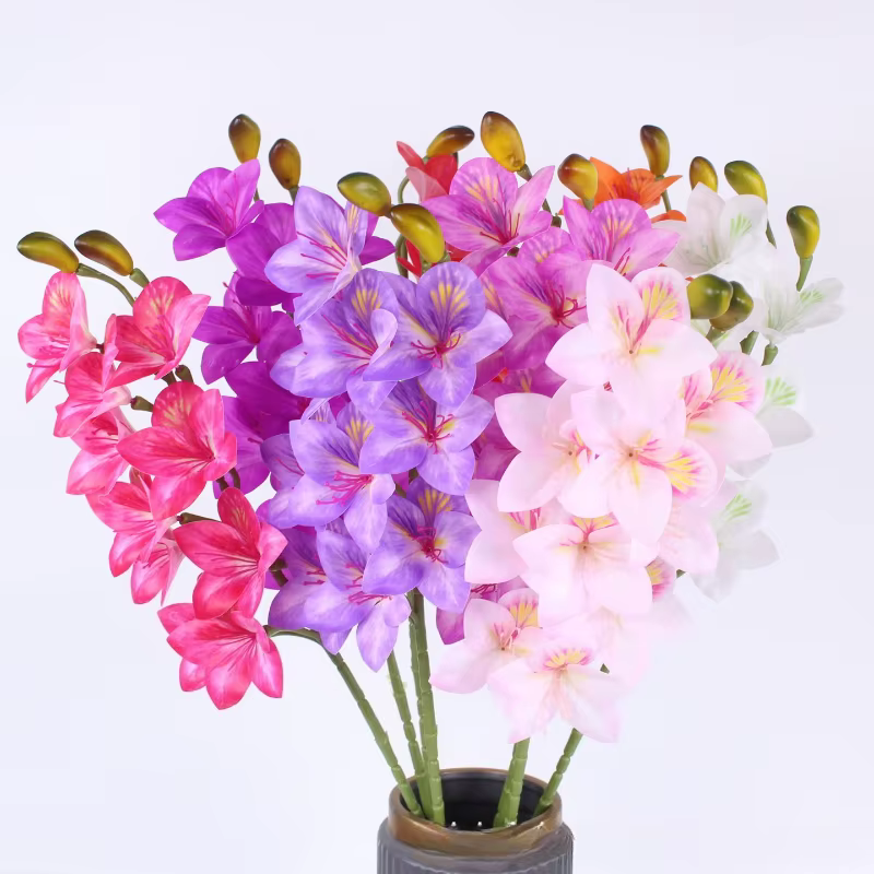 6 pièces de fleurs artificielles en PU